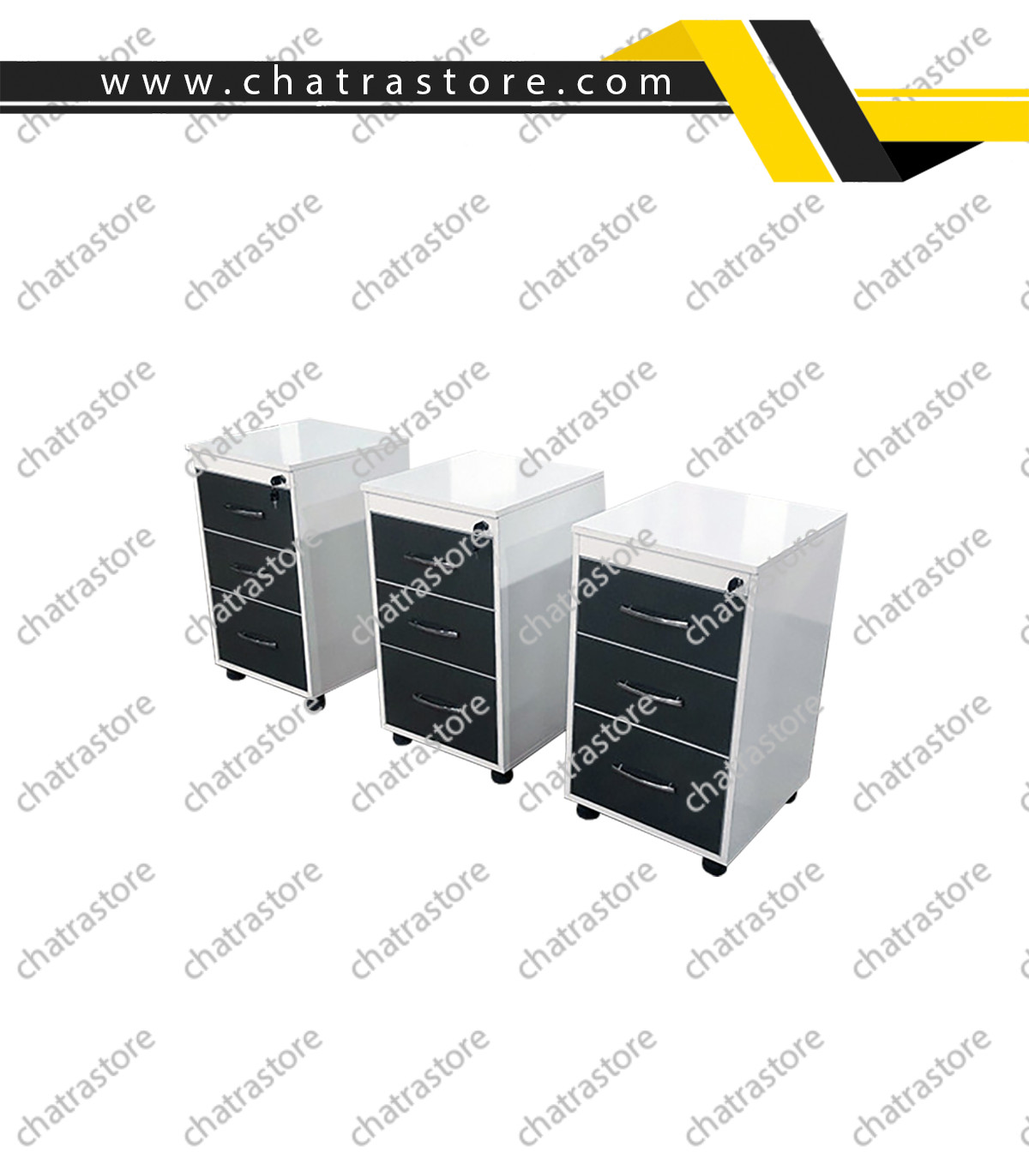 فایل سه کشو چوبی(ملامینه) برند NOVA