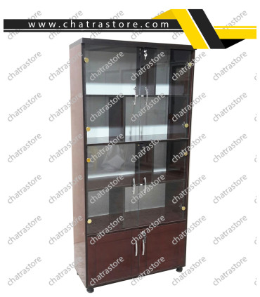 کتابخانه برند NOVA مدل D596 درب شیشه ای