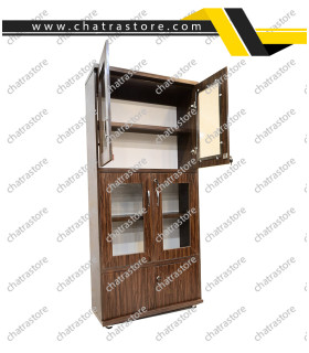 کتابخانه برند NOVA مدل D556 درب شیشه ای