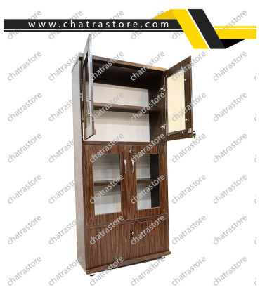 کتابخانه برند NOVA مدل D556 درب شیشه ای