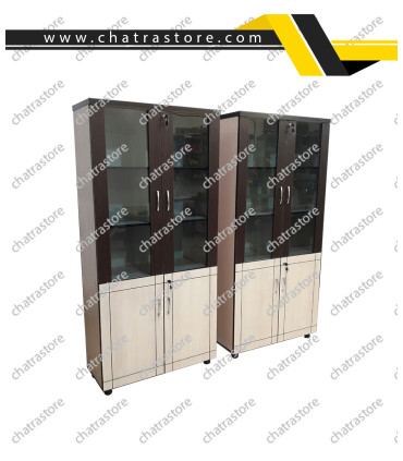 خرید کتابخانه درب دار