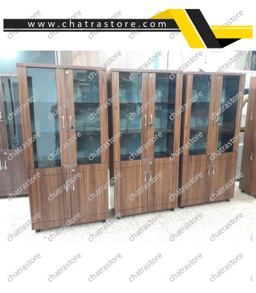 کمد کتابخانه درب شیشه ای