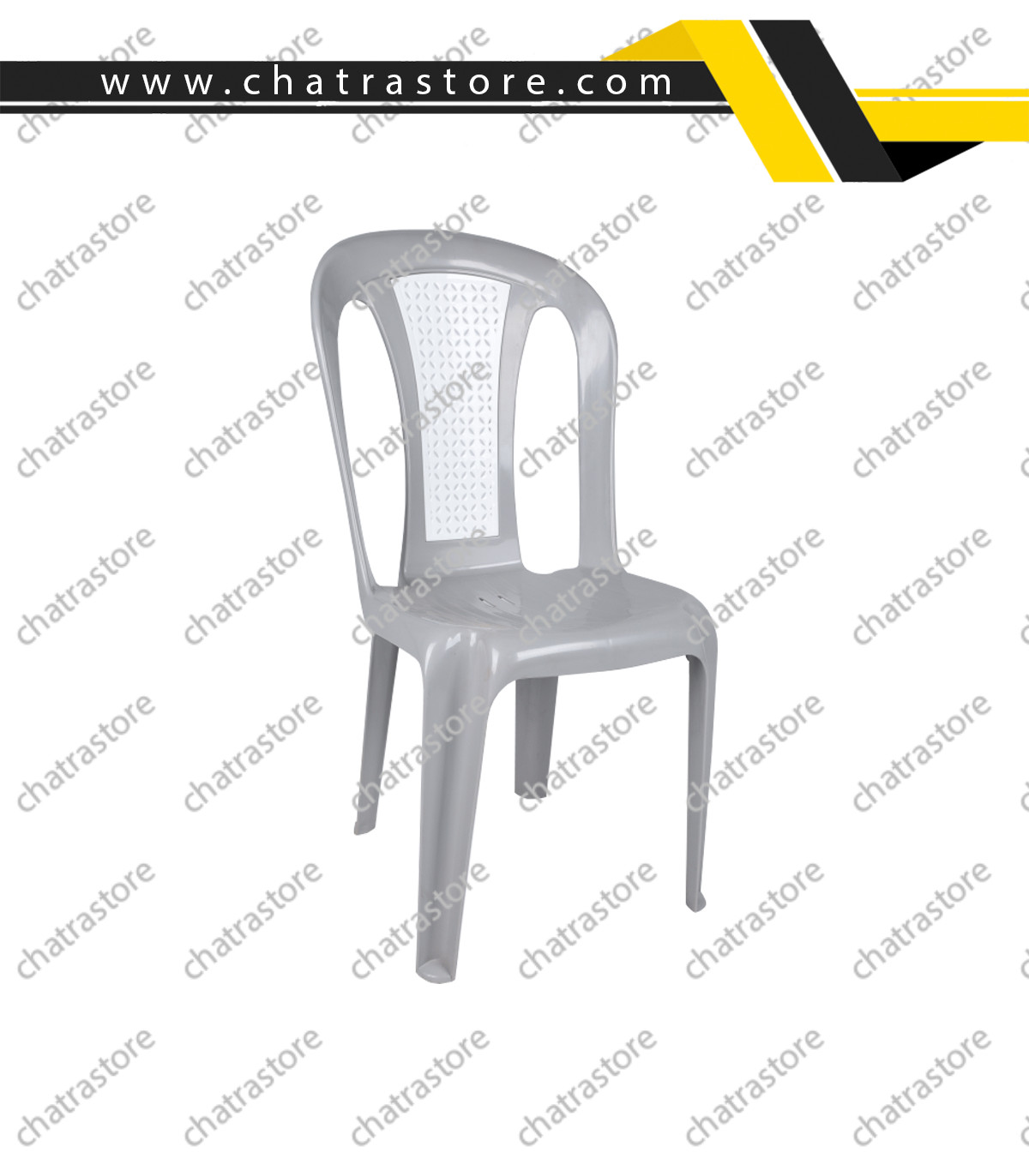 خرید صندلی پلاستیکی طوسی