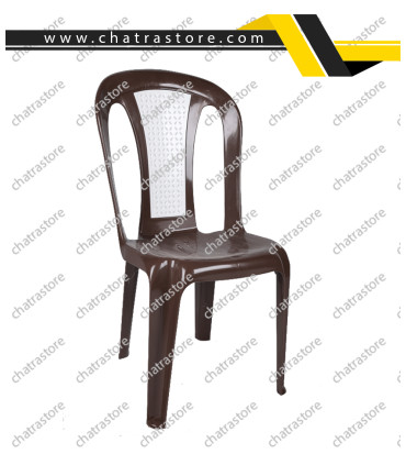 صندلی پلاستیکی قهوه ای