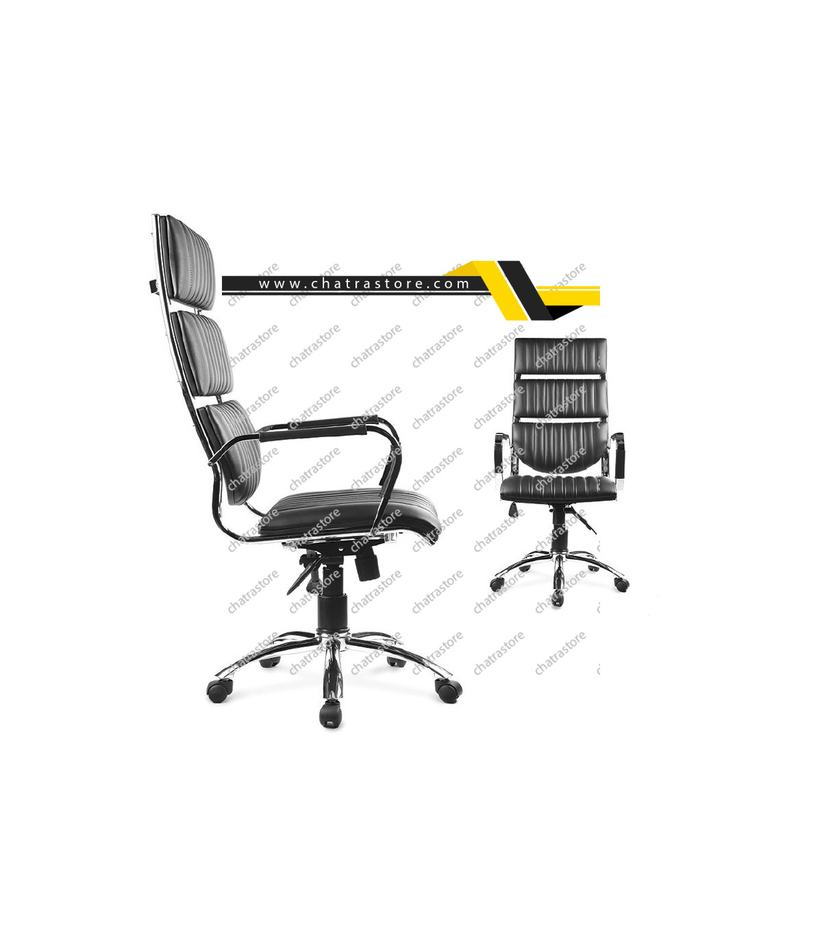صندلی مدیریتی دسته و پایه کروم مدل H900