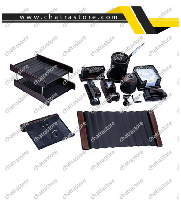 ست رومیزی اداری چوب و فلز وافر 13 عددی