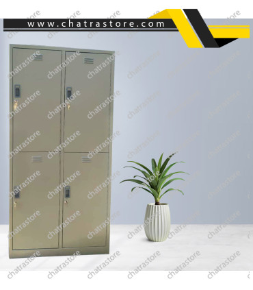 کمد جا لباسی فلزی مدل چهار درب روی هم برند NOVA