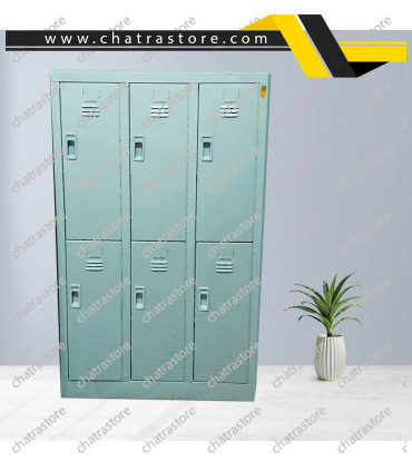 کمد فلزی رختکن دارای جالباسی 6 درب
