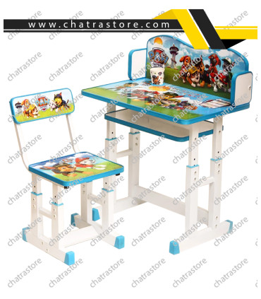 میز و صندلی تحریر کودک طرح سگ های نگهبان(پیچی)