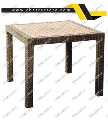 میز پلاستیکی مستطیل حصیربافت برند ناصر پلاستیک کد 323
