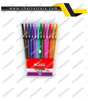خودکار CANCO مدل فینو نوک 1 - پک 12رنگ