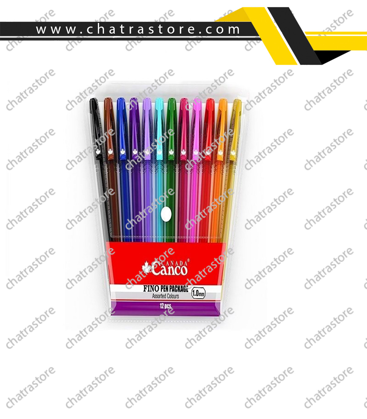 خودکار CANCO مدل فینو نوک 1 - پک 12رنگ