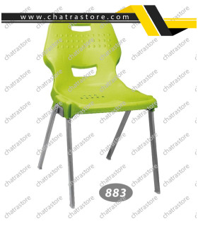 صندلی پلاستیکی ناصر - پایه فلزی کد883(بسته 3تایی)