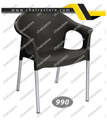 صندلی پلاستیکی ناصر مدل دسته دار - پایه فلزی کد990(6تایی)