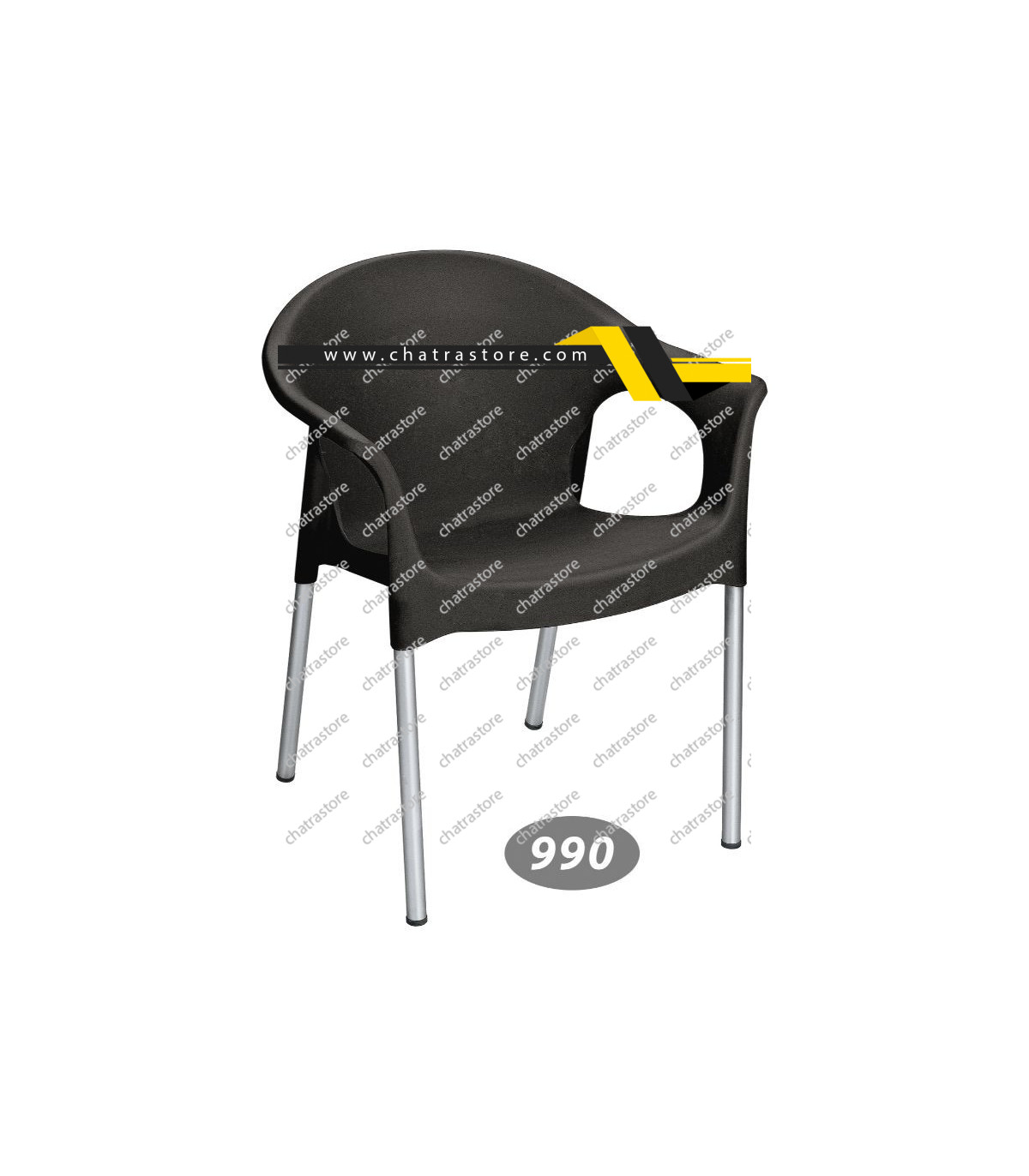 صندلی پلاستیکی ناصر مدل دسته دار - پایه فلزی کد990(6تایی)