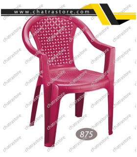 صندلی پلاستیکی دسته دار بزرگ ناصر مدل حصیری کد875(6تایی)