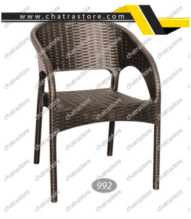 صندلی پلاستیکی دسته دار بزرگ ناصر مدل حصیربافت کد 992(3تایی)