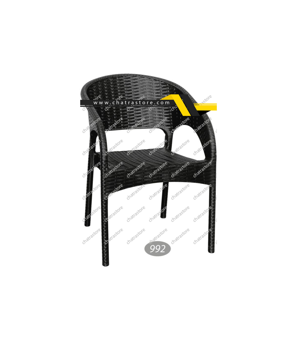 صندلی پلاستیکی دسته دار بزرگ ناصر مدل حصیربافت کد 992(6عددی)