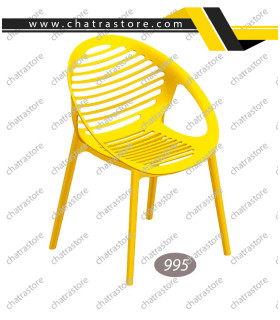 صندلی پلاستیکی دسته دار ناصر مدل فانتزی مدرن کد995(3تایی)
