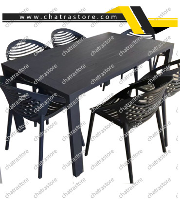 صندلی پلاستیکی دسته دار ناصر مدل فانتزی مدرن کد995(6تایی)