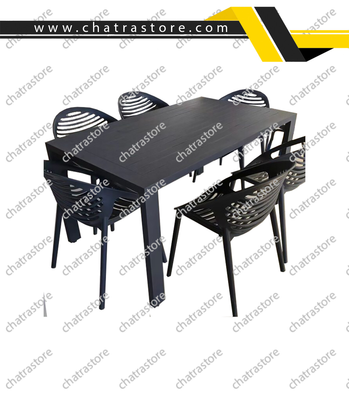 صندلی پلاستیکی دسته دار ناصر مدل فانتزی مدرن کد995(6تایی)