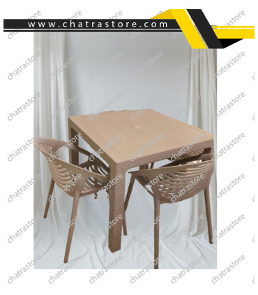 صندلی پلاستیکی دسته دار ناصر مدل فانتزی مدرن کد995(6تایی)