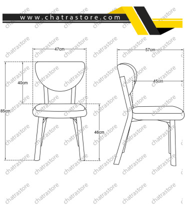 صندلی رستورانی برندتیکاند مدل P-600