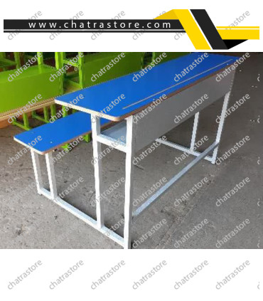 میز و نیمکت دانش آموزی دو نفره برند NOVA طرح اقتصادی مدل بدون پشتی