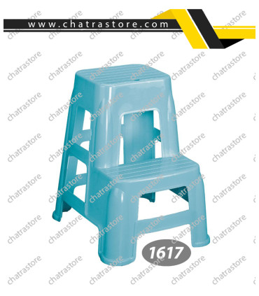 چهارپایه پلاستیکی بلند دوپله ناصر کد 1617