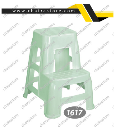 چهارپایه پلاستیکی بلند دوپله ناصر کد 1617(بسته6تایی)