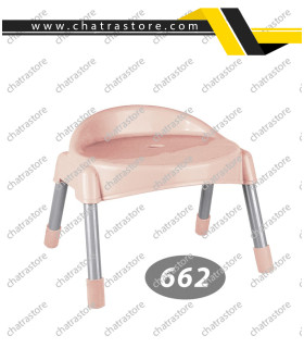 چهارپایه پشتی دار پایه فلزی کوتاه برند ناصر کد 662