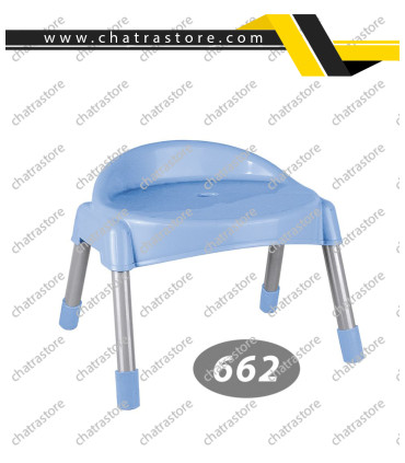 چهارپایه پشتی دار پایه فلزی کوتاه ناصر کد662(بسته6تایی)