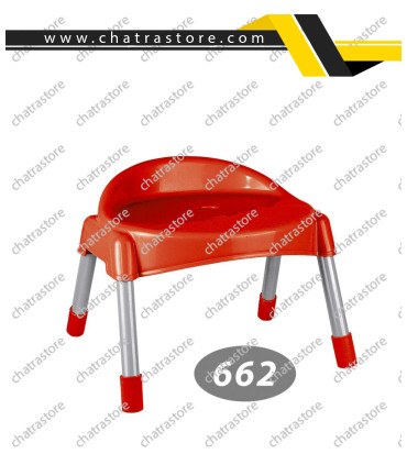 چهارپایه پشتی دار پایه فلزی کوتاه ناصر کد662(بسته6تایی)