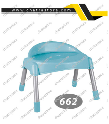 چهارپایه پشتی دار پایه فلزی کوتاه ناصر کد662(بسته6تایی)