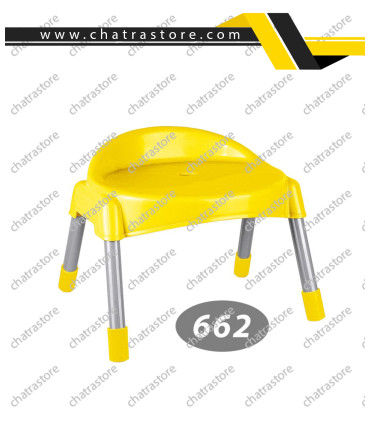 چهارپایه پشتی دار پایه فلزی کوتاه ناصر کد662(بسته6تایی)