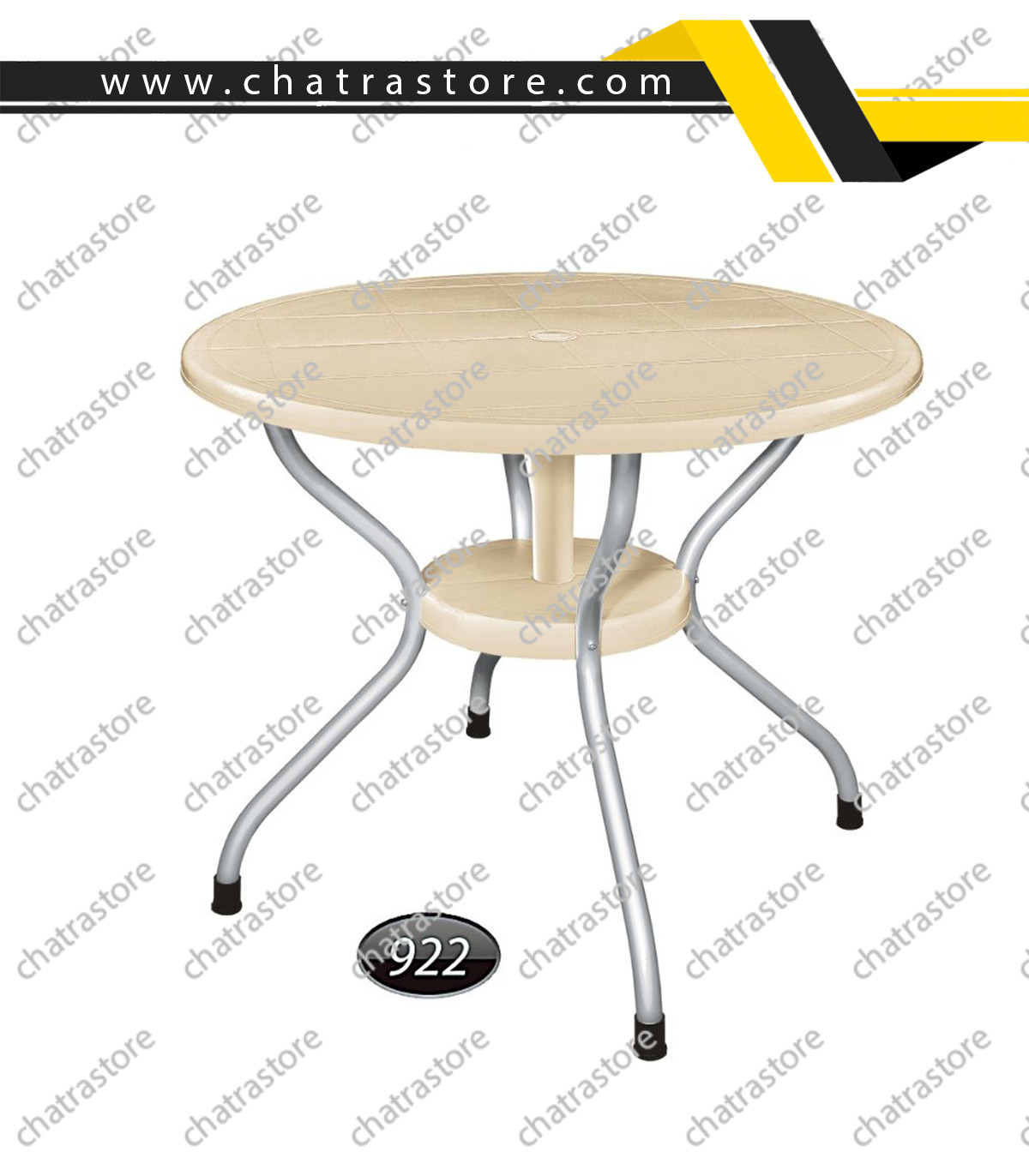 میز گرد پایه فلزی برند ناصر پلاستیک کد 922