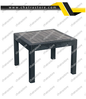 میز جلو مبلی مربع پلاستیکی حصیربافت ناصر کد 423(بسته 3عددی)