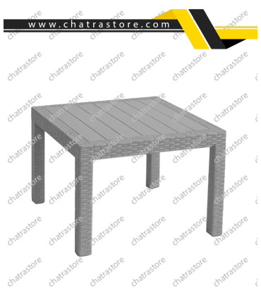 میز جلو مبلی مربع پلاستیکی حصیربافت ناصر کد 423(بسته 3عددی)