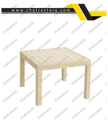 میز جلو مبلی مربع پلاستیکی حصیربافت ناصر کد 423(بسته 3عددی)