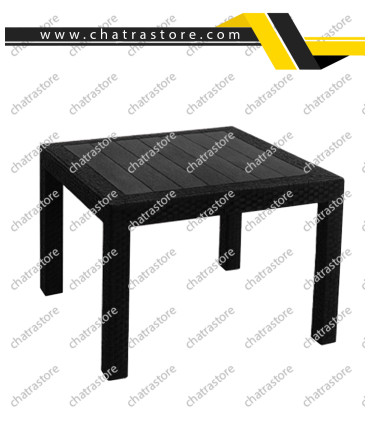 میز جلو مبلی مربع پلاستیکی حصیربافت ناصر کد 423(بسته 3عددی)