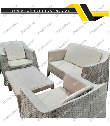 مبل حصیر بافت پلاستیکی ناصر کد 891(بسته 3عددی)