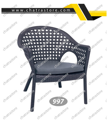 صندلی دسته دارحصیر بافت پایه کوتاه ناصر کد 997
