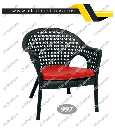 صندلی دسته دارحصیر بافت پایه کوتاه ناصر کد 997