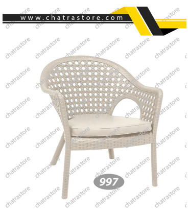صندلی دسته دارحصیر بافت پایه کوتاه ناصر کد 997