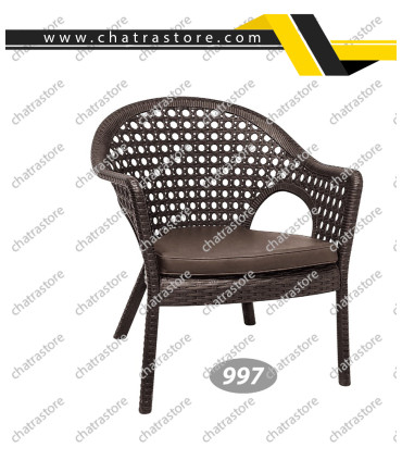 صندلی دسته دارحصیر بافت پایه کوتاه ناصر کد 997