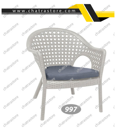 صندلی دسته دارحصیر بافت پایه بلند ناصر کد 999(بسته 3عددی)