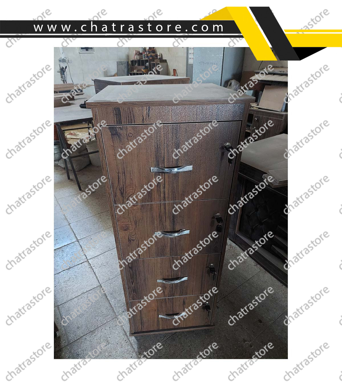 فایل چهار کشو قفل دار NOVA مدل NV 2019