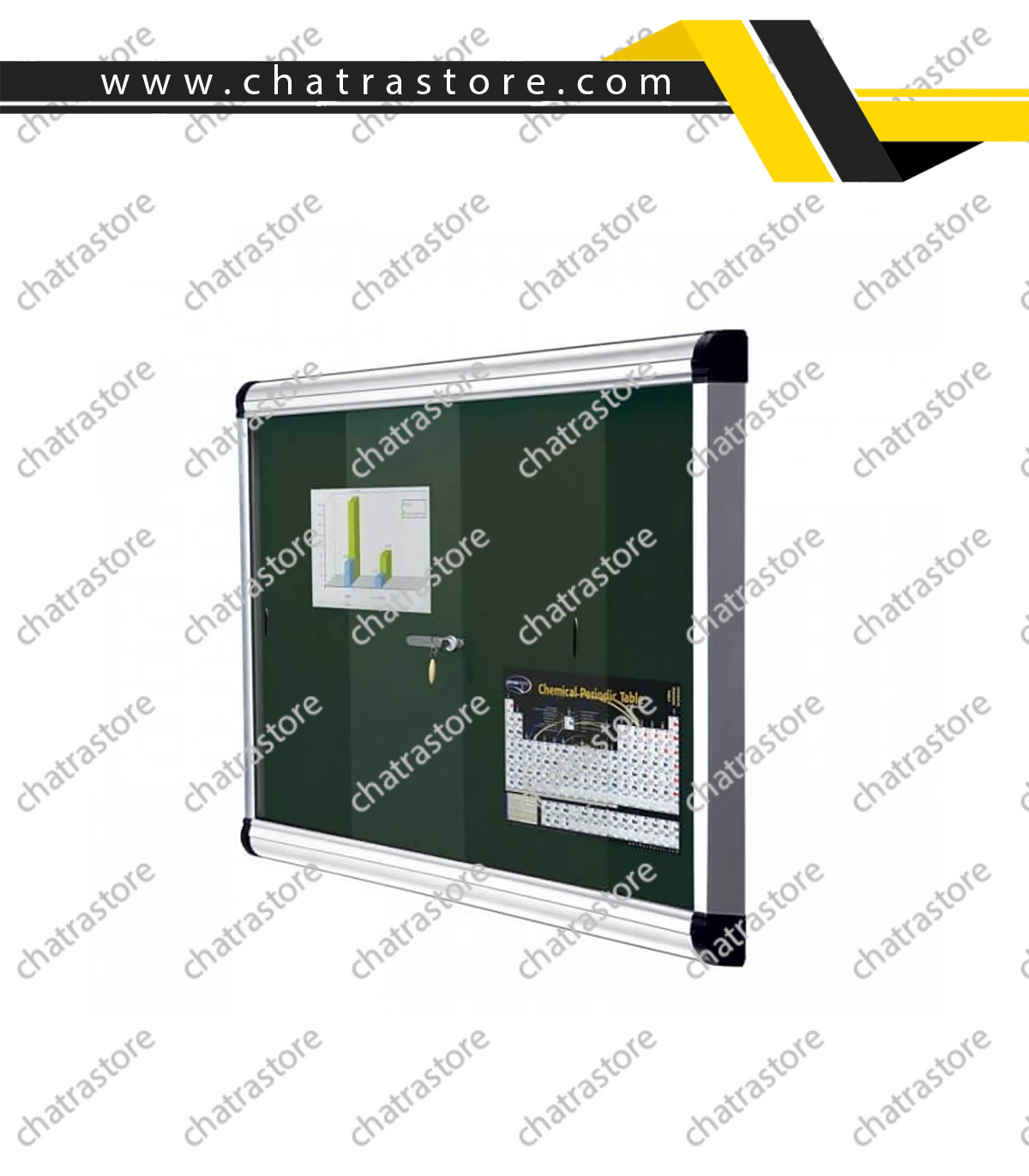 تابلو اعلانات شیدکو مدل شيشه خور (بدون شيشه) ابعاد 100*80