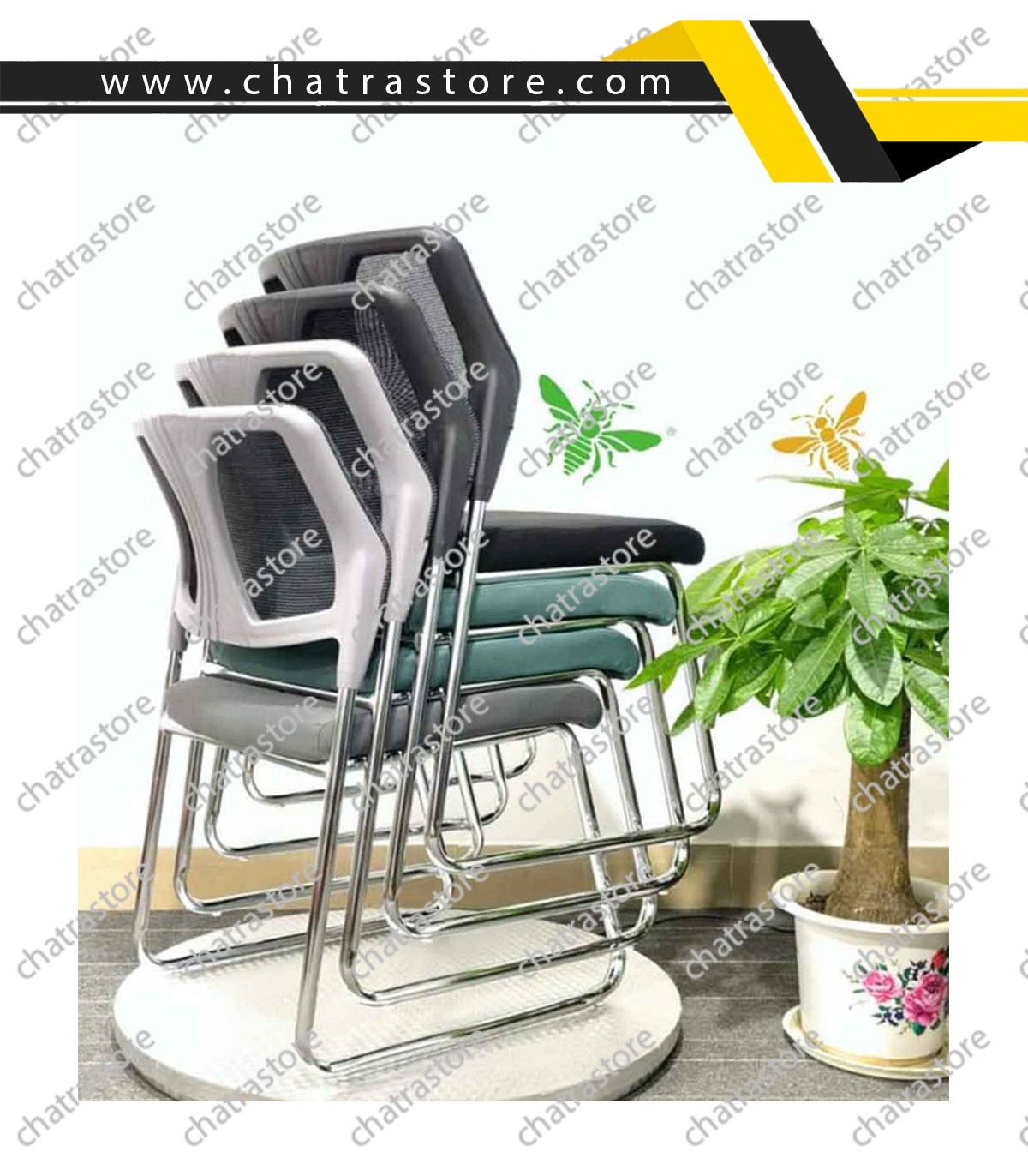 صندلی اداری داخل هم رو