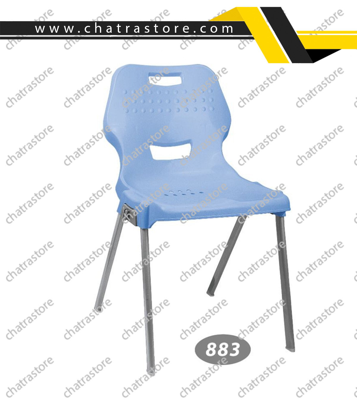صندلی پلاستیکی ناصر - پایه فلزی کد883(بسته 6تایی)